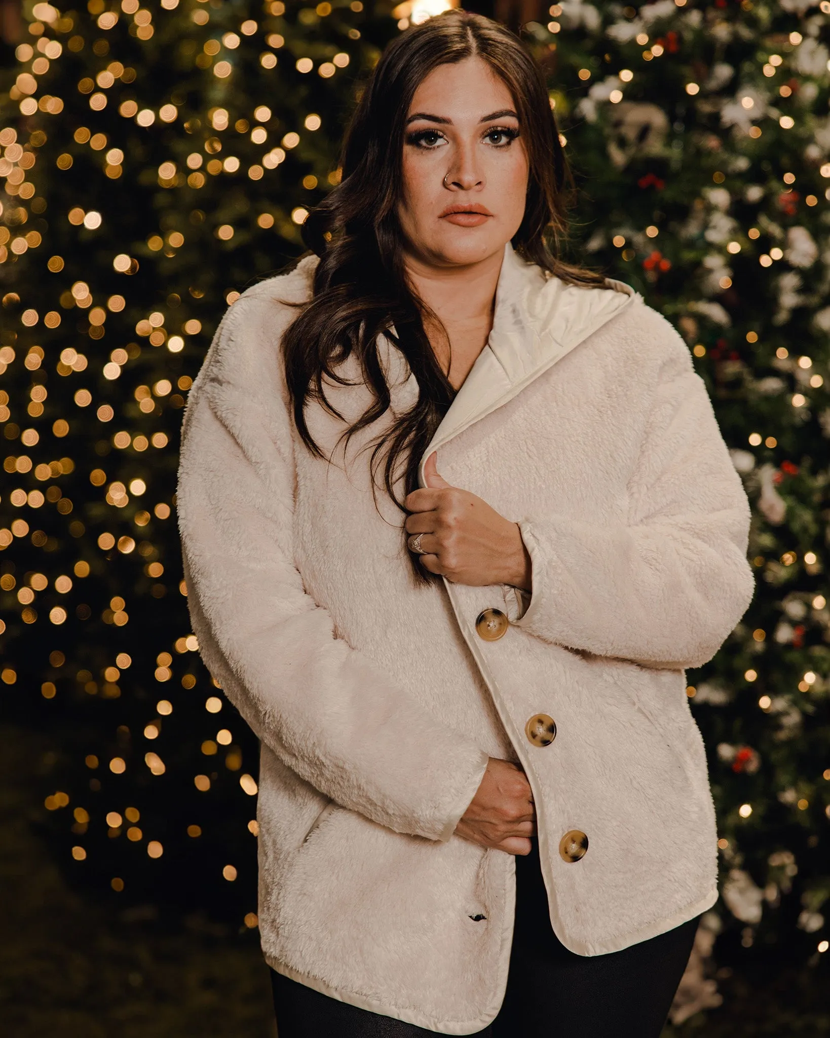 Women's Sherpa Cardigan - Latte sold by Dixxon