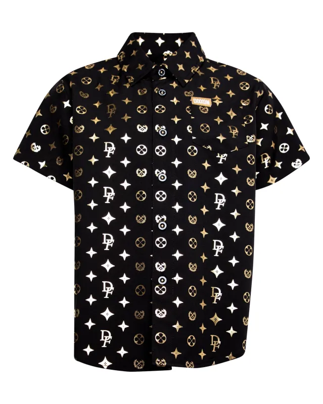 Youth Bougie Party Shirt - Black & Gold sold by Dixxon