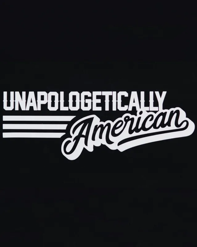 Unapologetically American 12" Die Cut Sticker sold by Dixxon