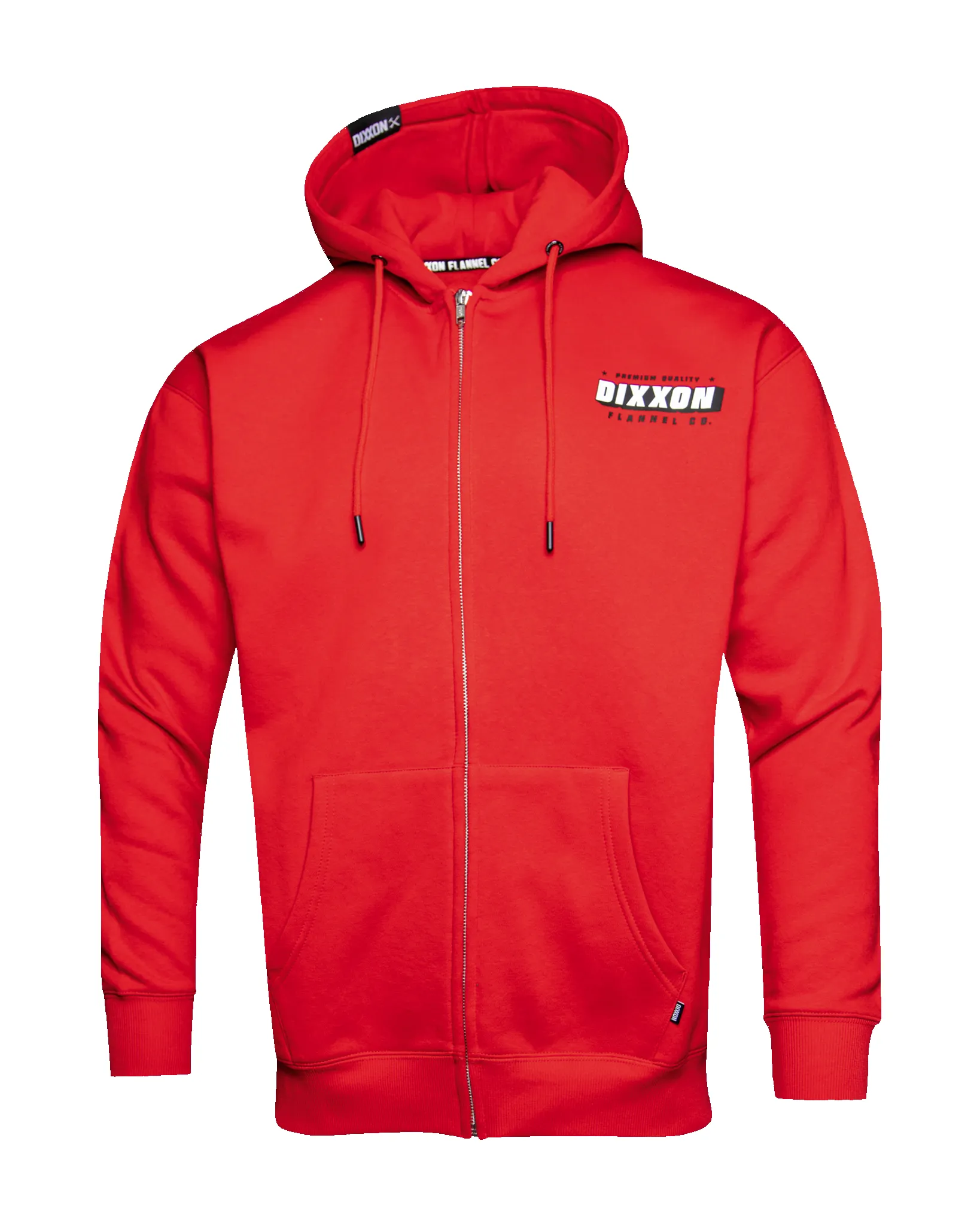 Black & White Grille Zip Up Hoodie - Red sold by Dixxon product image thumbnail 3