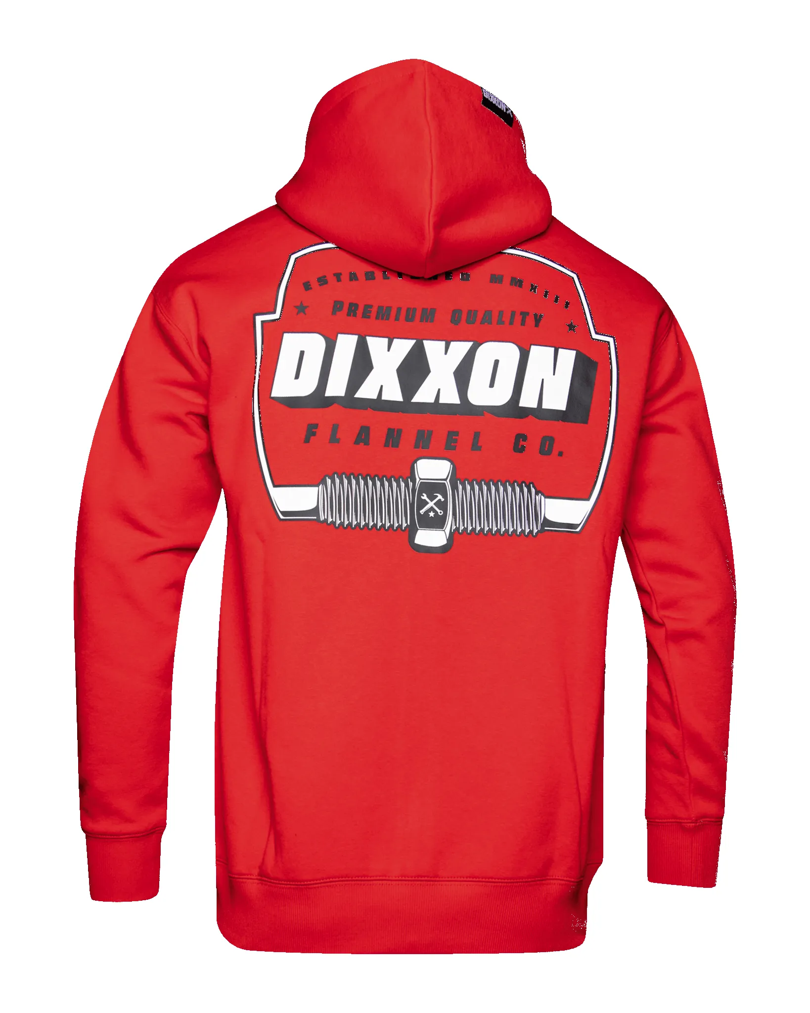 Black & White Grille Zip Up Hoodie - Red sold by Dixxon product image thumbnail 2