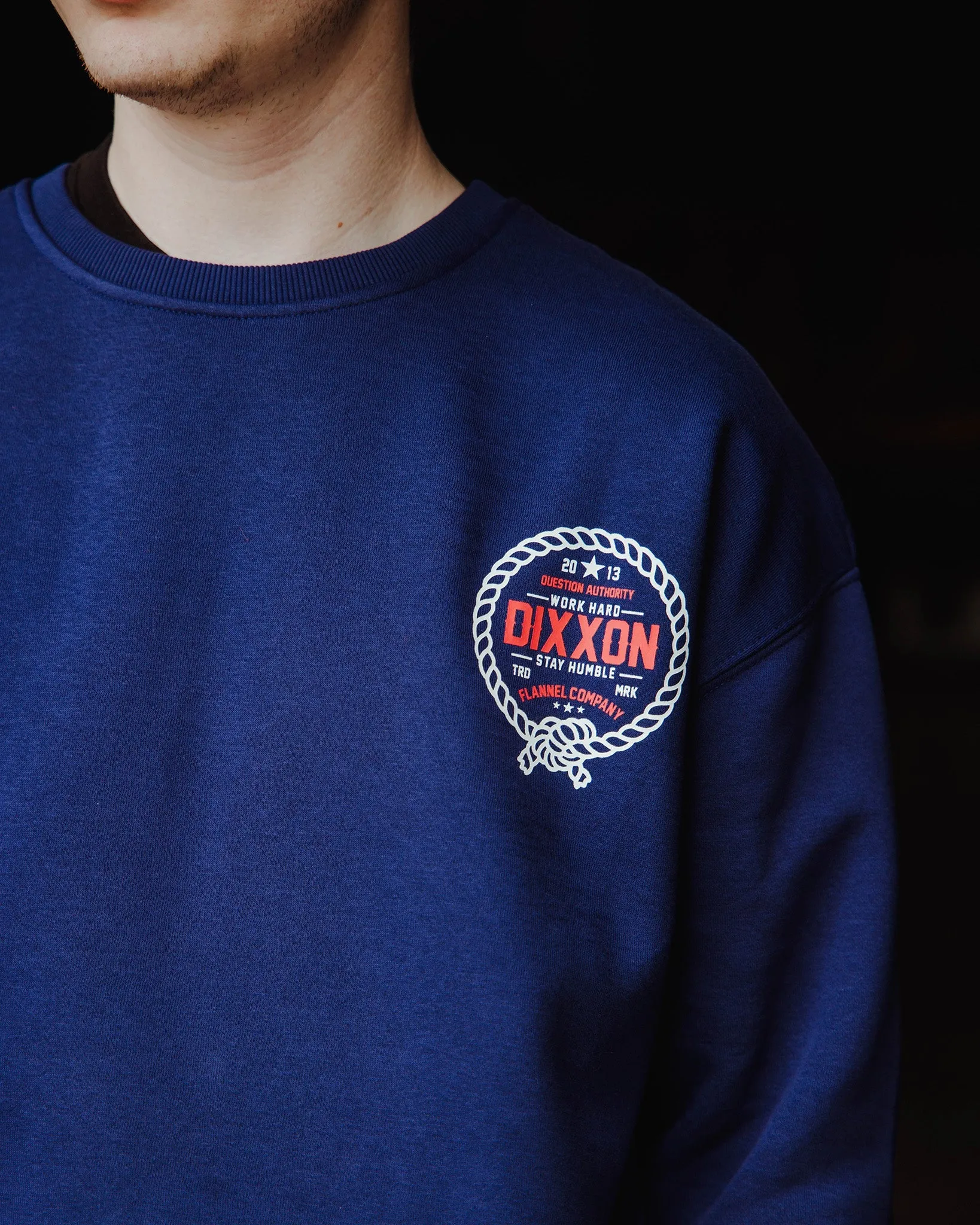 Red & White Trademark Crewneck Sweatshirt - Navy sold by Dixxon product image thumbnail 4