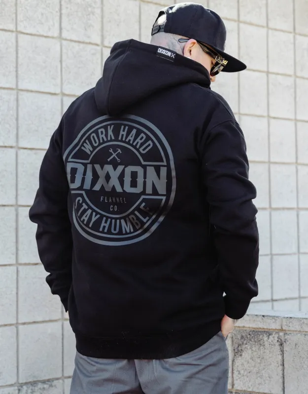 Gray Corpo Zip Up Hoodie - Black sold by Dixxon