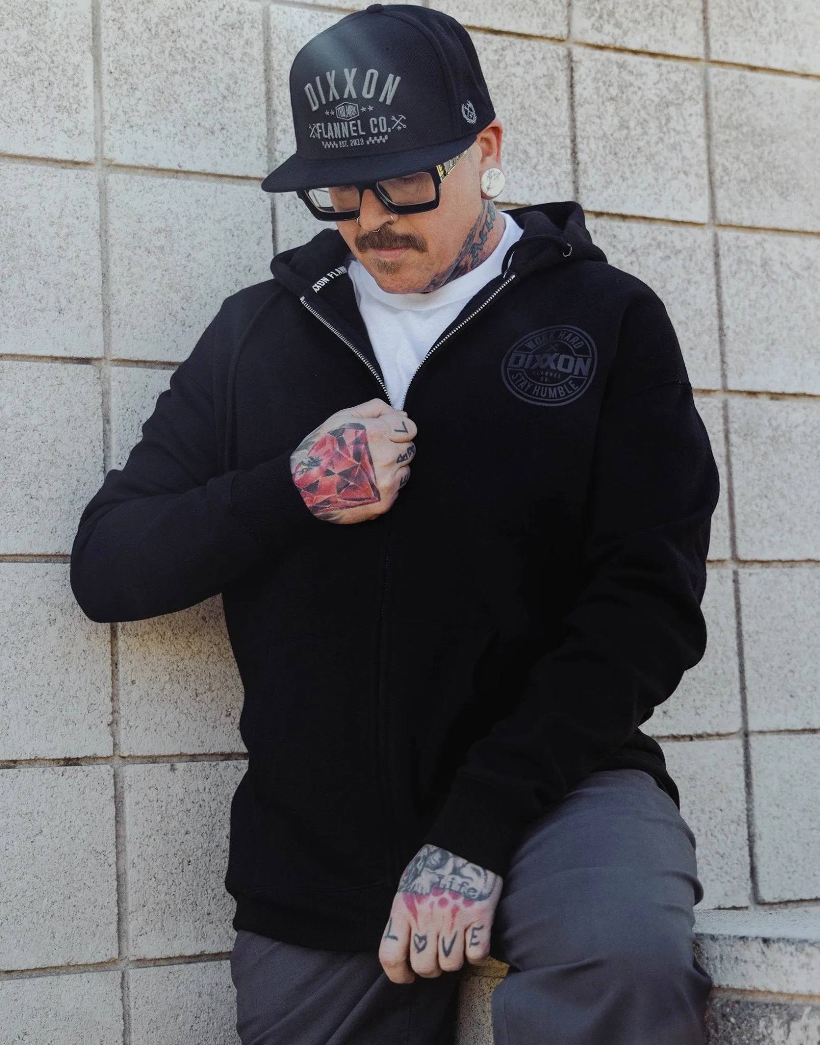 Gray Corpo Zip Up Hoodie - Black sold by Dixxon product image thumbnail 4