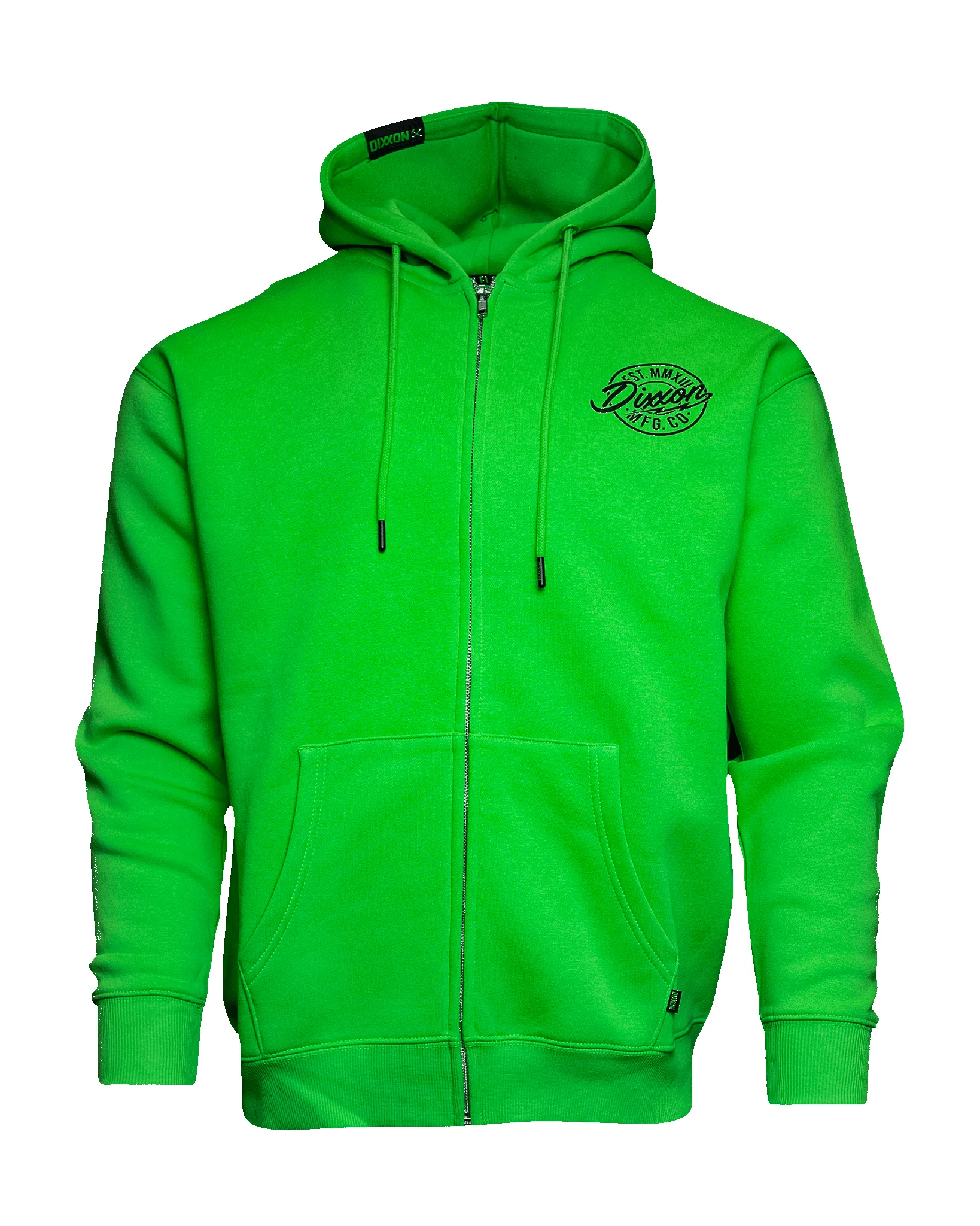 Black MFG Badge Zip Up Hoodie - Safety Green sold by Dixxon product image thumbnail 3