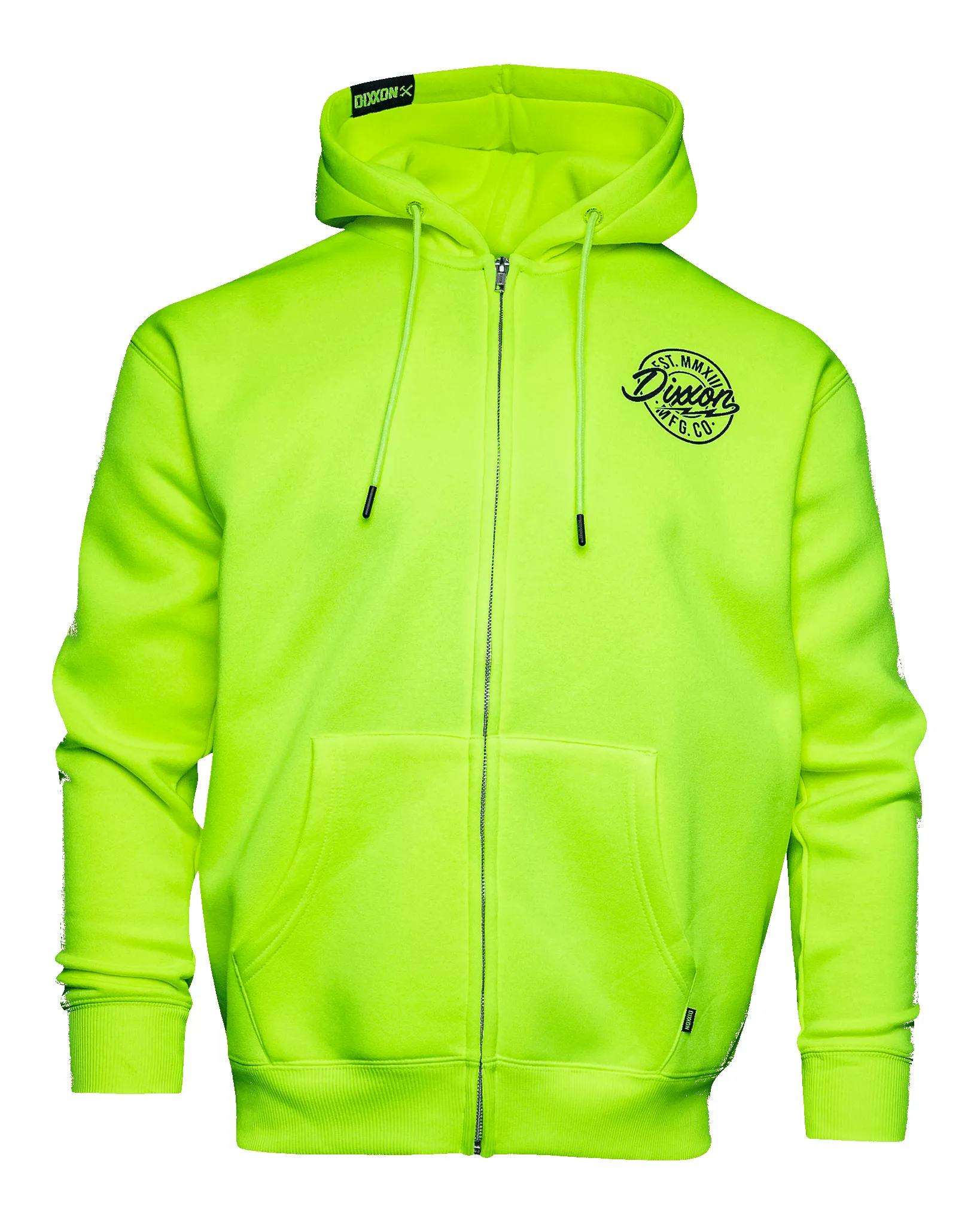 Black MFG Badge Zip Up Hoodie - Safety Yellow sold by Dixxon product image thumbnail 3