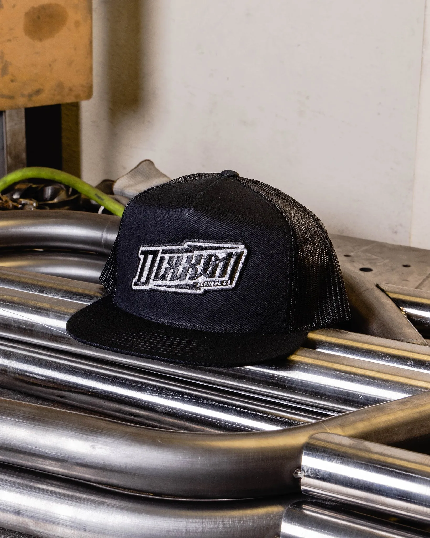 Bolt Logo Flat Bill Trucker Snapback sold by Dixxon product image thumbnail 3