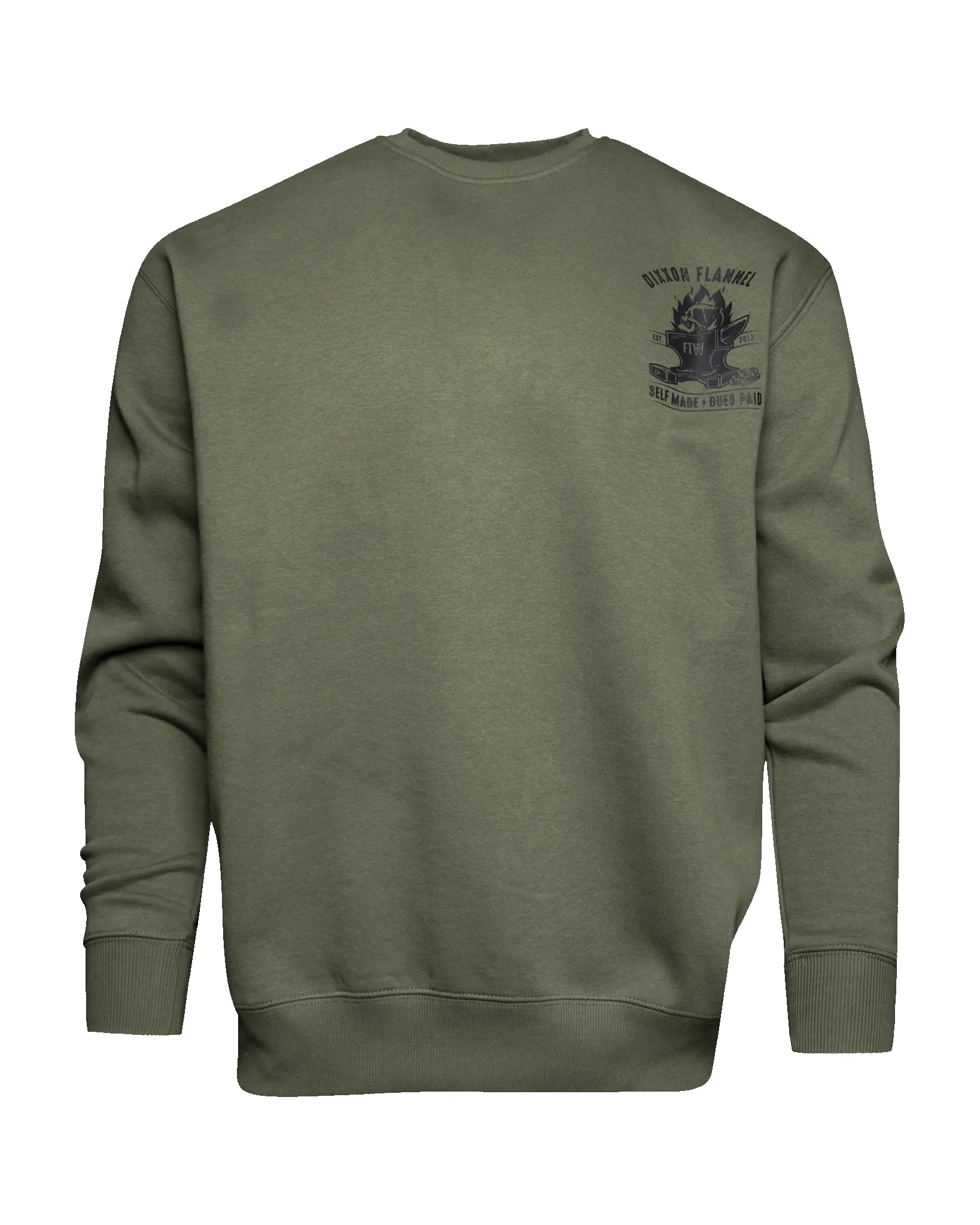 Black Self Made Crewneck Sweatshirt - O.D. Green sold by Dixxon product image thumbnail 3