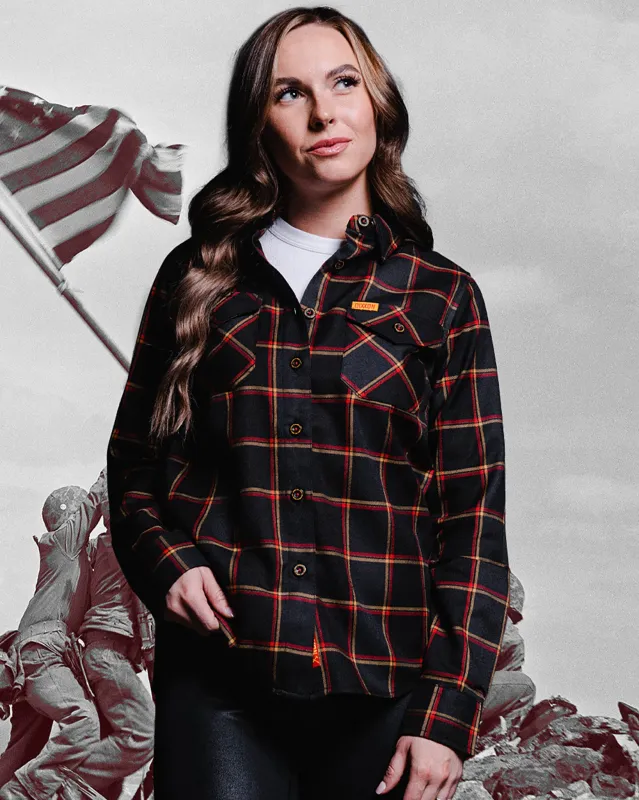 Women's First to Fight Flannel made by Dixxon