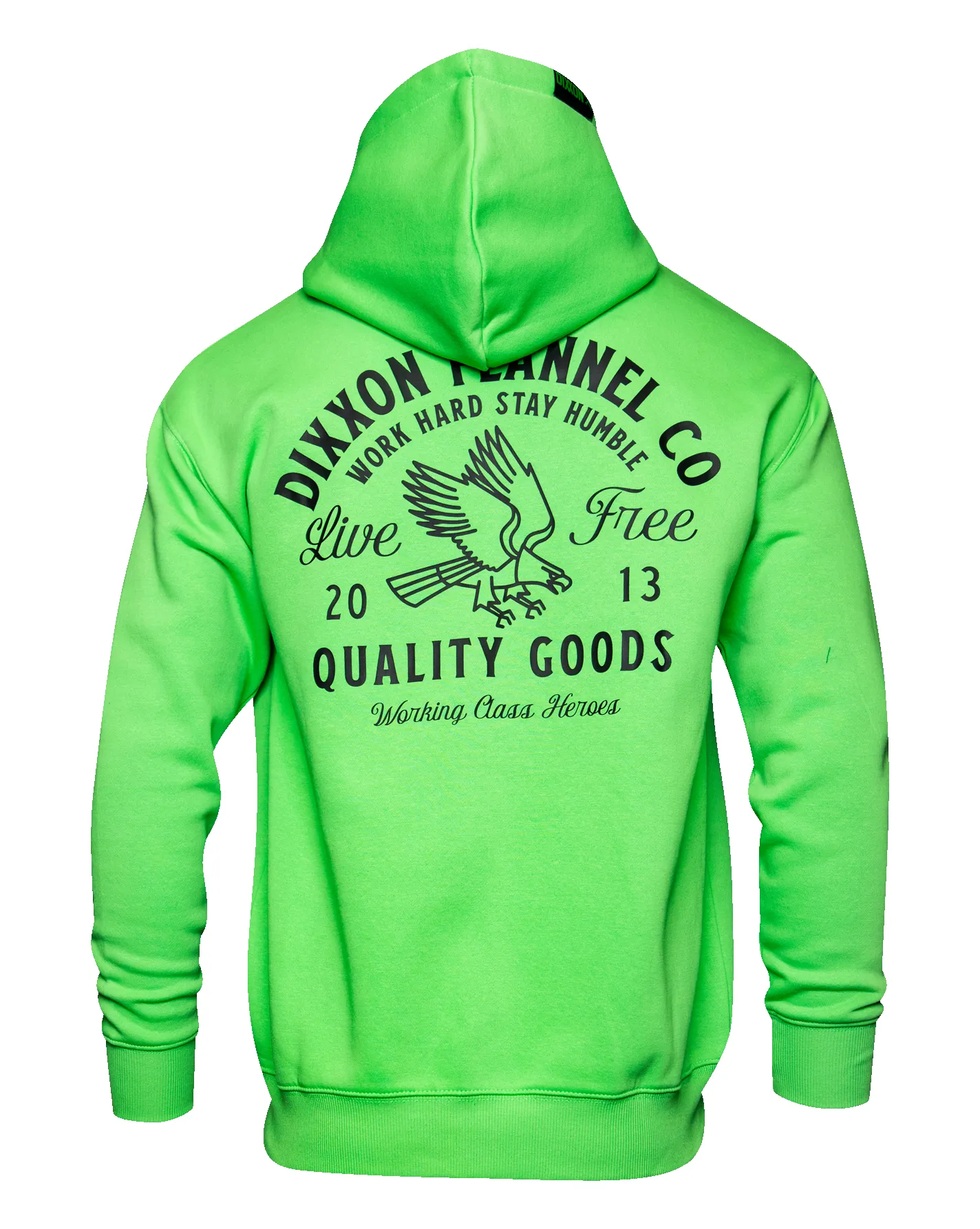 Black Quality Goods Zip Up Hoodie - Safety Green sold by Dixxon product image thumbnail 2