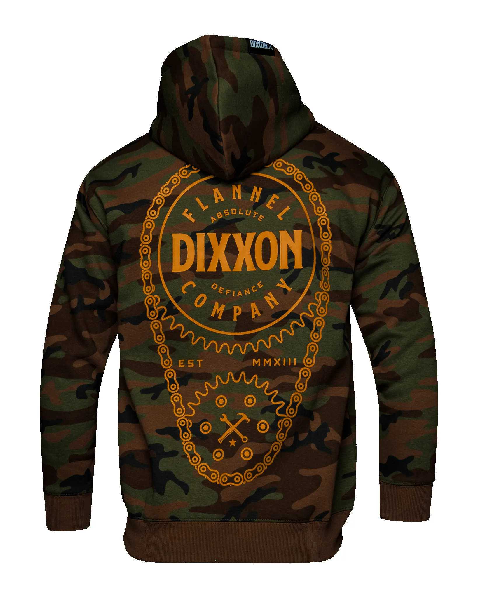 Orange Chain Driven Zip Up Hoodie - Camo sold by Dixxon product image thumbnail 2