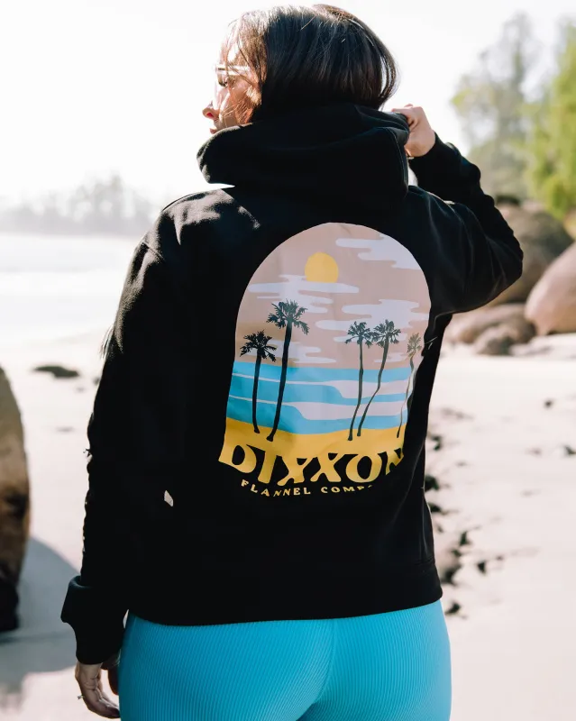 Women's Ocean Front Pullover Hoodie - Black sold by Dixxon