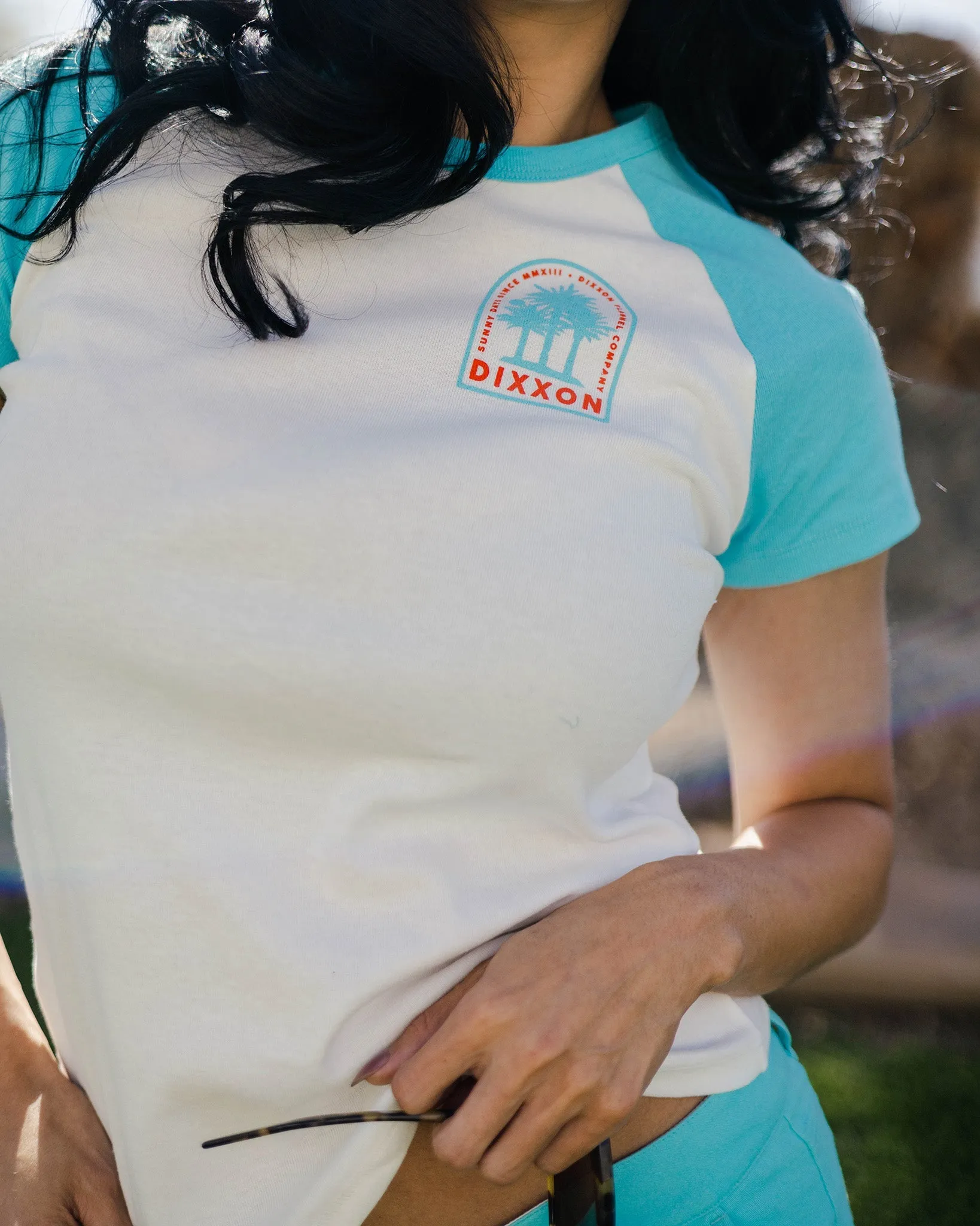 Women's Sunny Days Raglan Tee - White & Tiffany sold by Dixxon product image thumbnail 2
