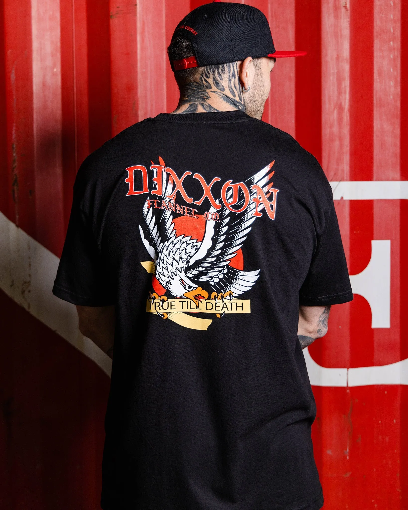 Traditional Eagle T-Shirt - Black sold by Dixxon