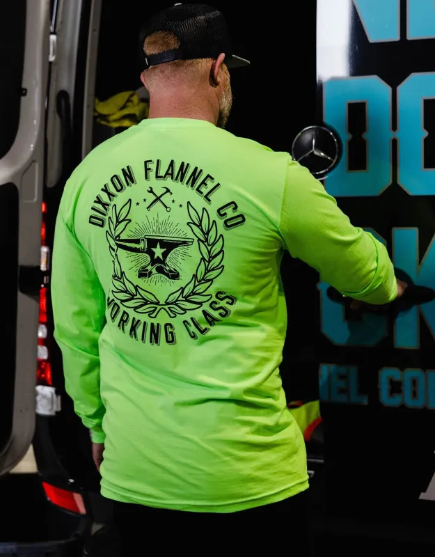 Makers Hi Vis Long Sleeve T-Shirt - Safety Green sold by Dixxon