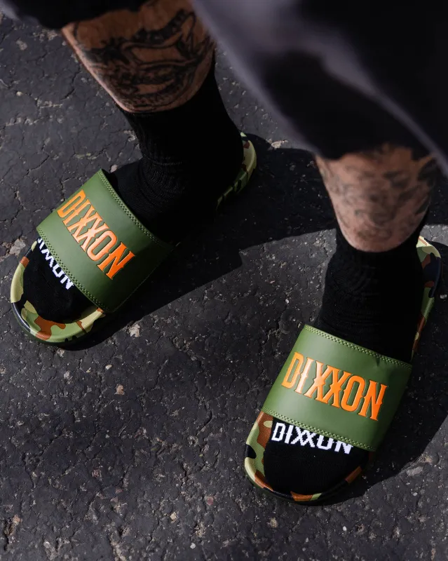 Delta Slides - Green Camo sold by Dixxon