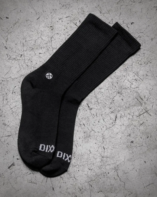 Black Premium Crew CORE-Socks sold by Dixxon