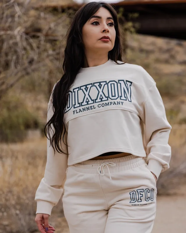 Women's DFCO Cropped Crewneck Sweatshirt - Bone made by Dixxon