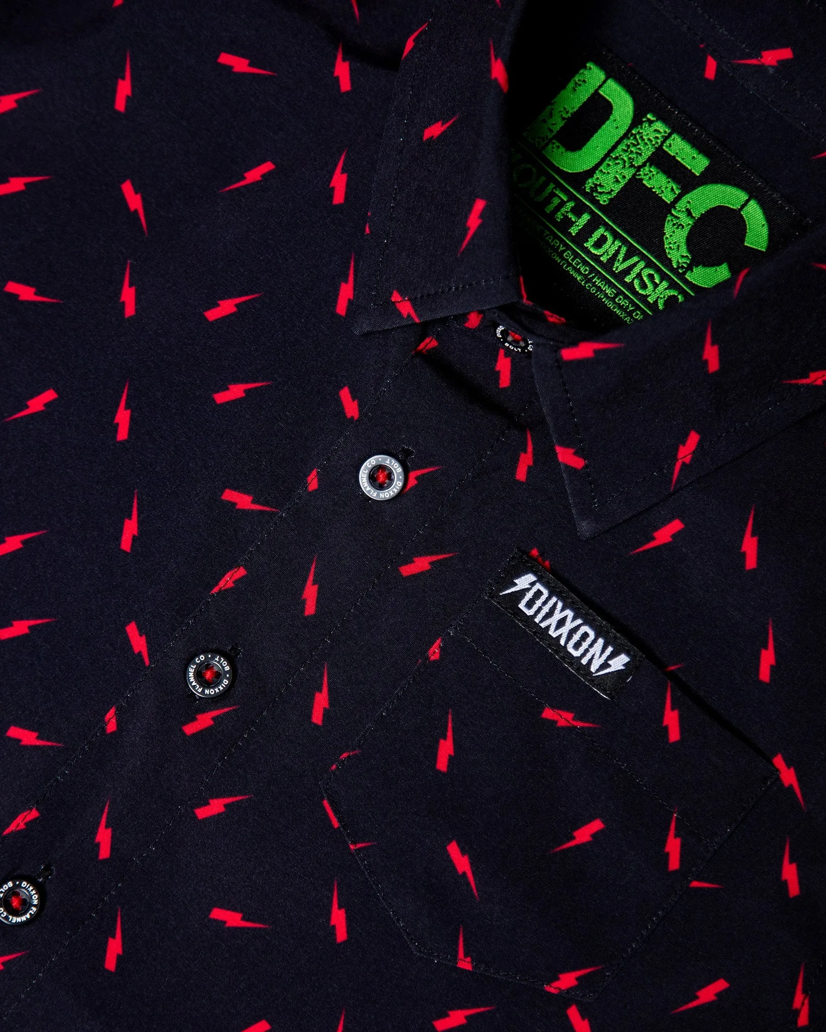 Youth Bolt Party Shirt - Black & Red sold by Dixxon product image thumbnail 2