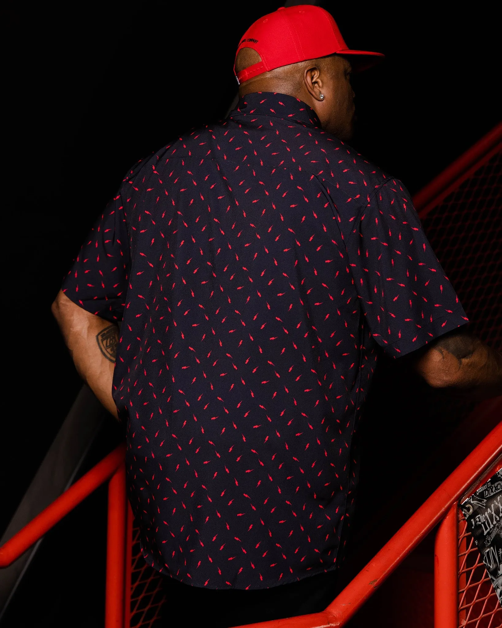 Bolt Party Shirt - Black & Red sold by Dixxon product image thumbnail 3