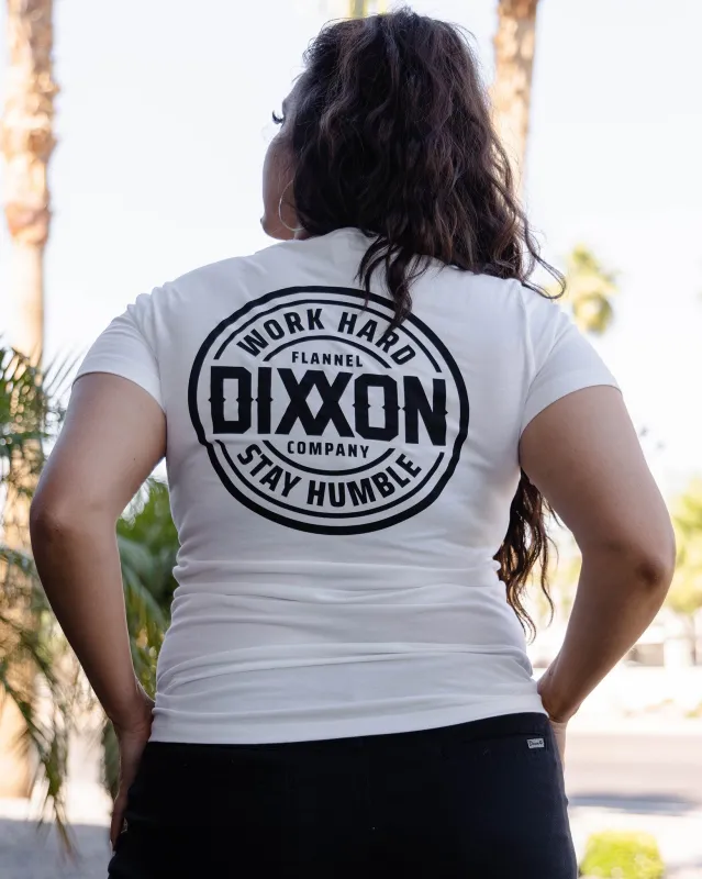 Women's Black Nuevo Corpo Fitted Tee - White sold by Dixxon