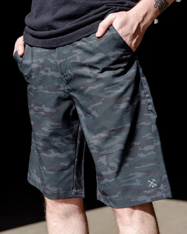 Hybrid Shorts - Black Woodland sold by Dixxon