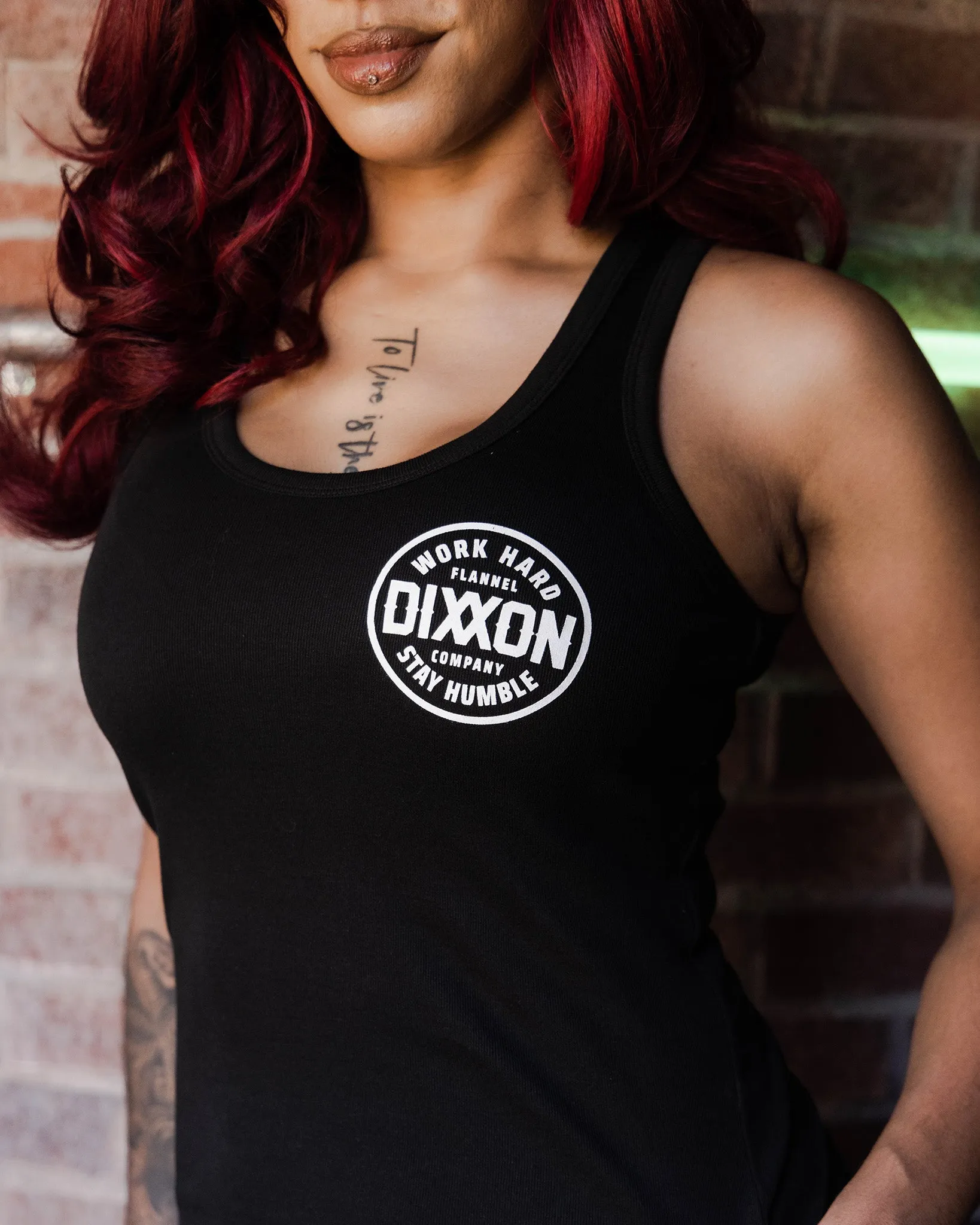 Women's White Nuevo Corpo Fitted Tank - Black sold by Dixxon product image thumbnail 3