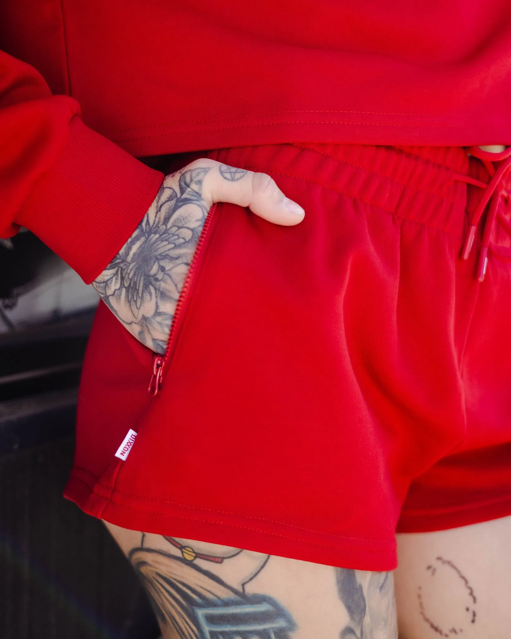 Women's DFCO Sweat Shorts - Red sold by Dixxon product image thumbnail 3