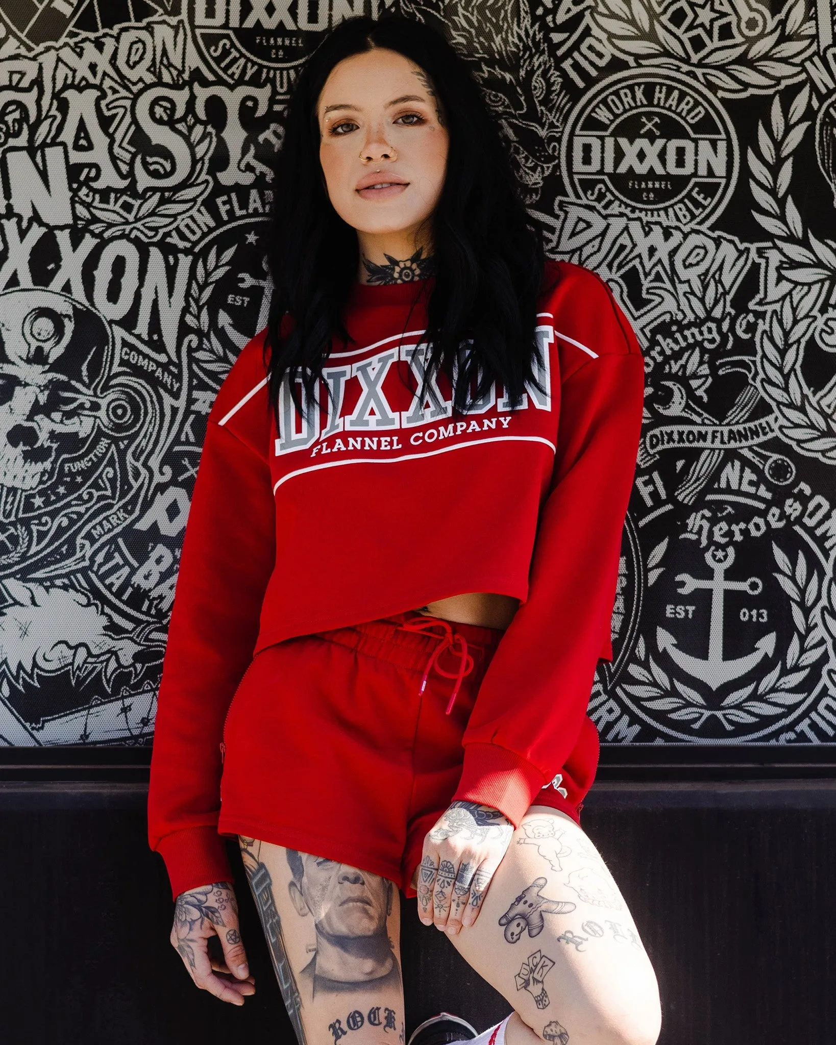 Women's DFCO Sweat Shorts - Red sold by Dixxon product image thumbnail 4