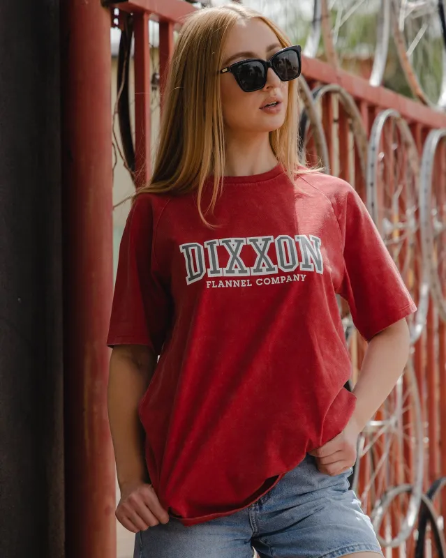 Women's DFCO Acid Wash T-Shirt - Red sold by Dixxon