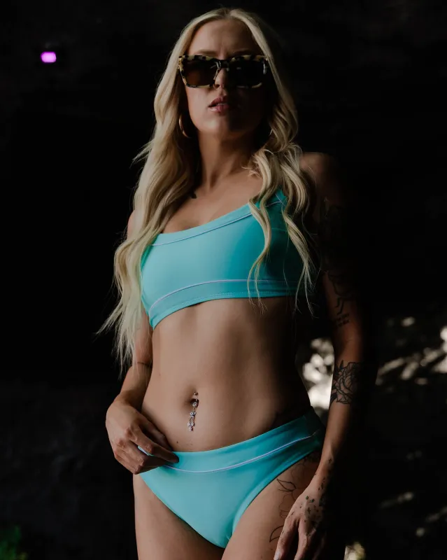 Women's Coastline Bikini Bottoms - Tiffany & White sold by Dixxon