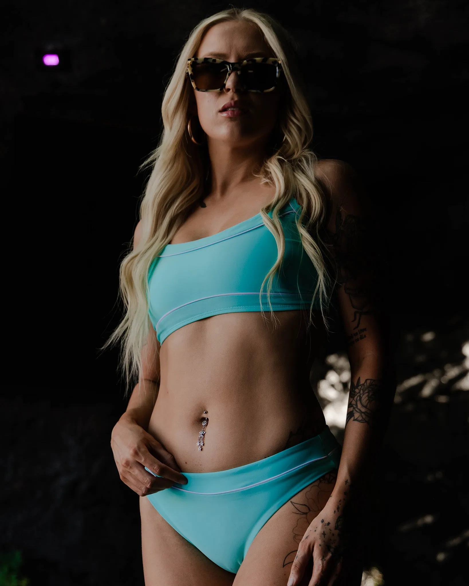 Women's Coastline Bikini Bottoms - Tiffany & White sold by Dixxon