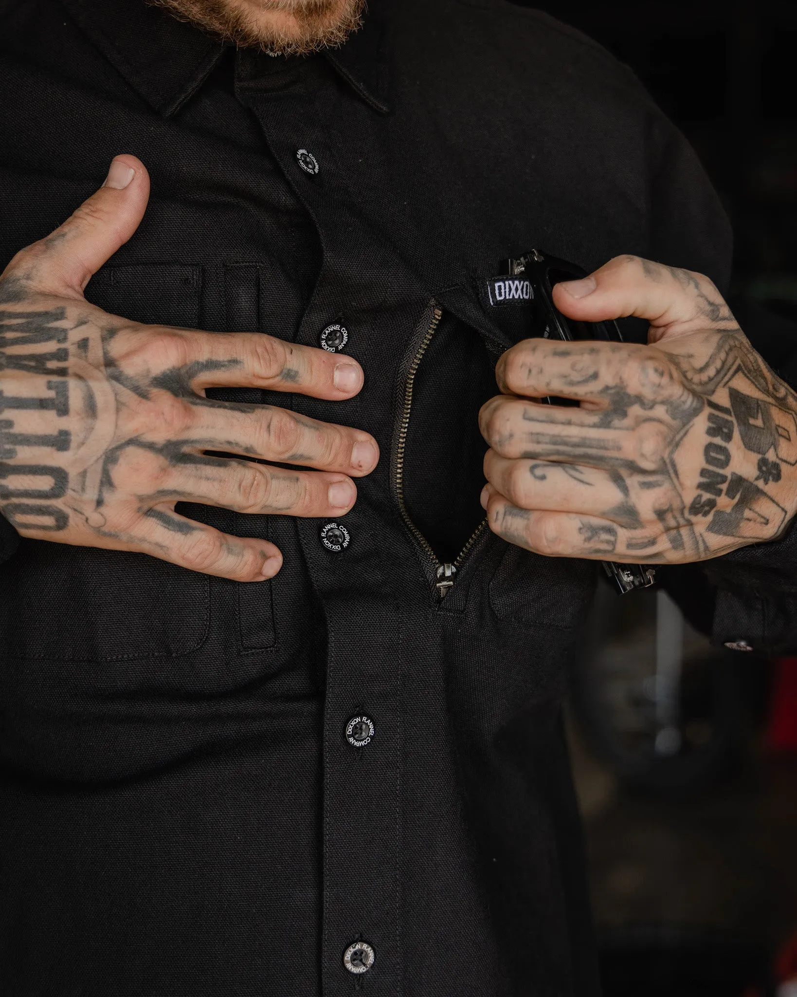 Work Shirt Long Sleeve - Black sold by Dixxon product image thumbnail 4