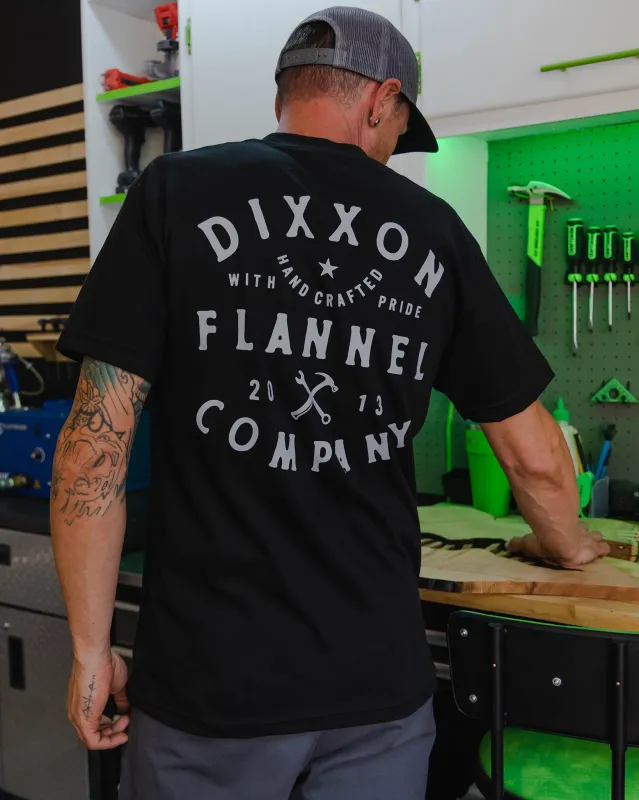 Gray Hand Crafted T-Shirt - Black sold by Dixxon