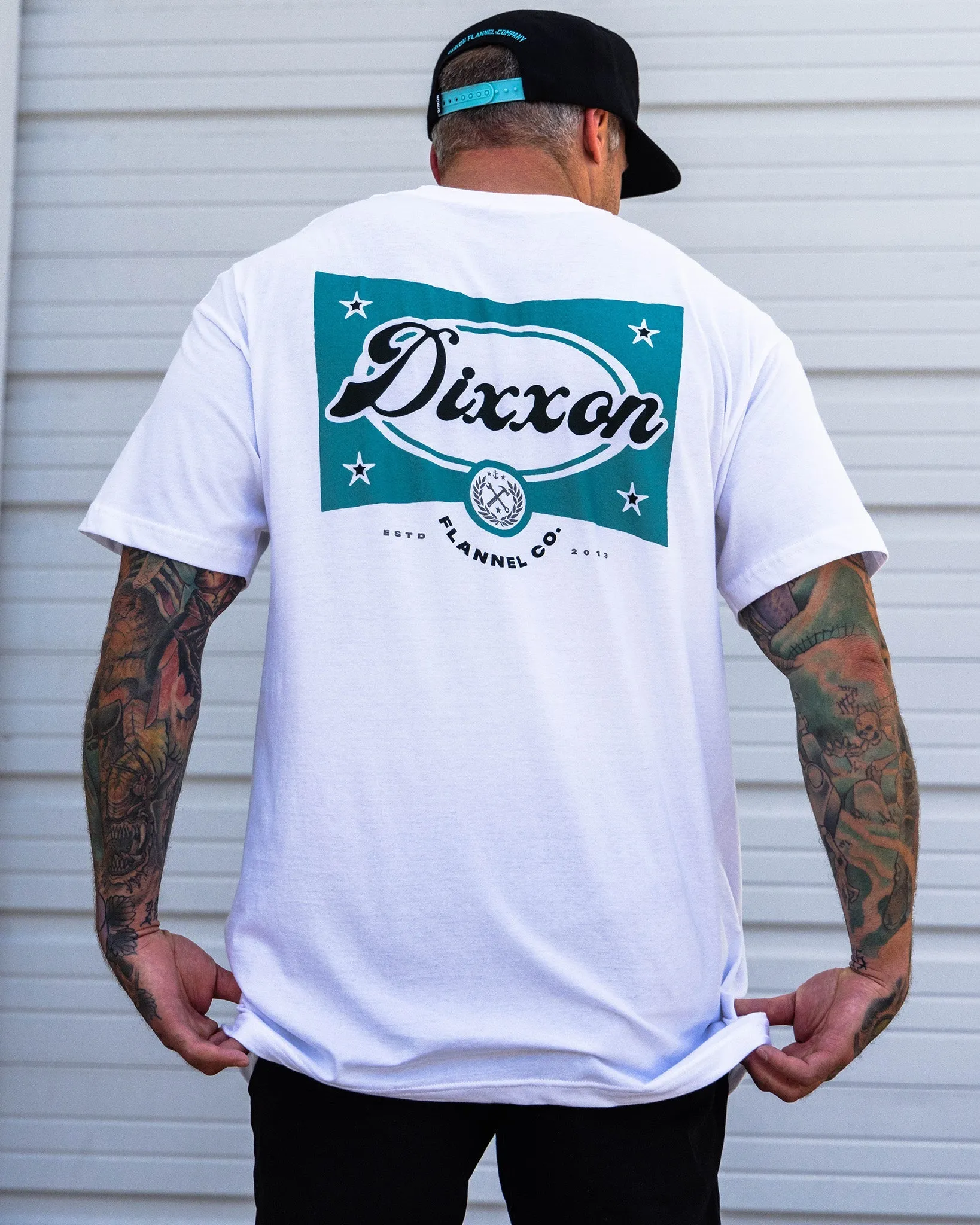 Black Timeless Badge T-Shirt - White sold by Dixxon