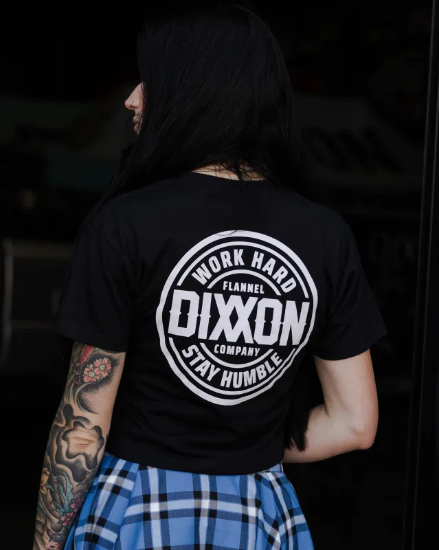 Women's White Nuevo Corpo Crop Top - Black sold by Dixxon