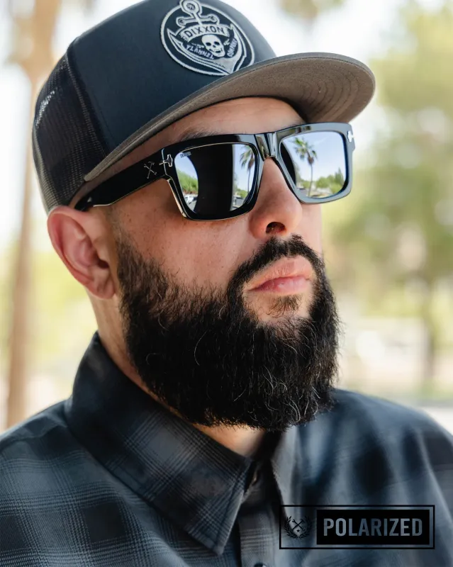 Sledge Sunglasses - Black & Chrome Polarized sold by Dixxon