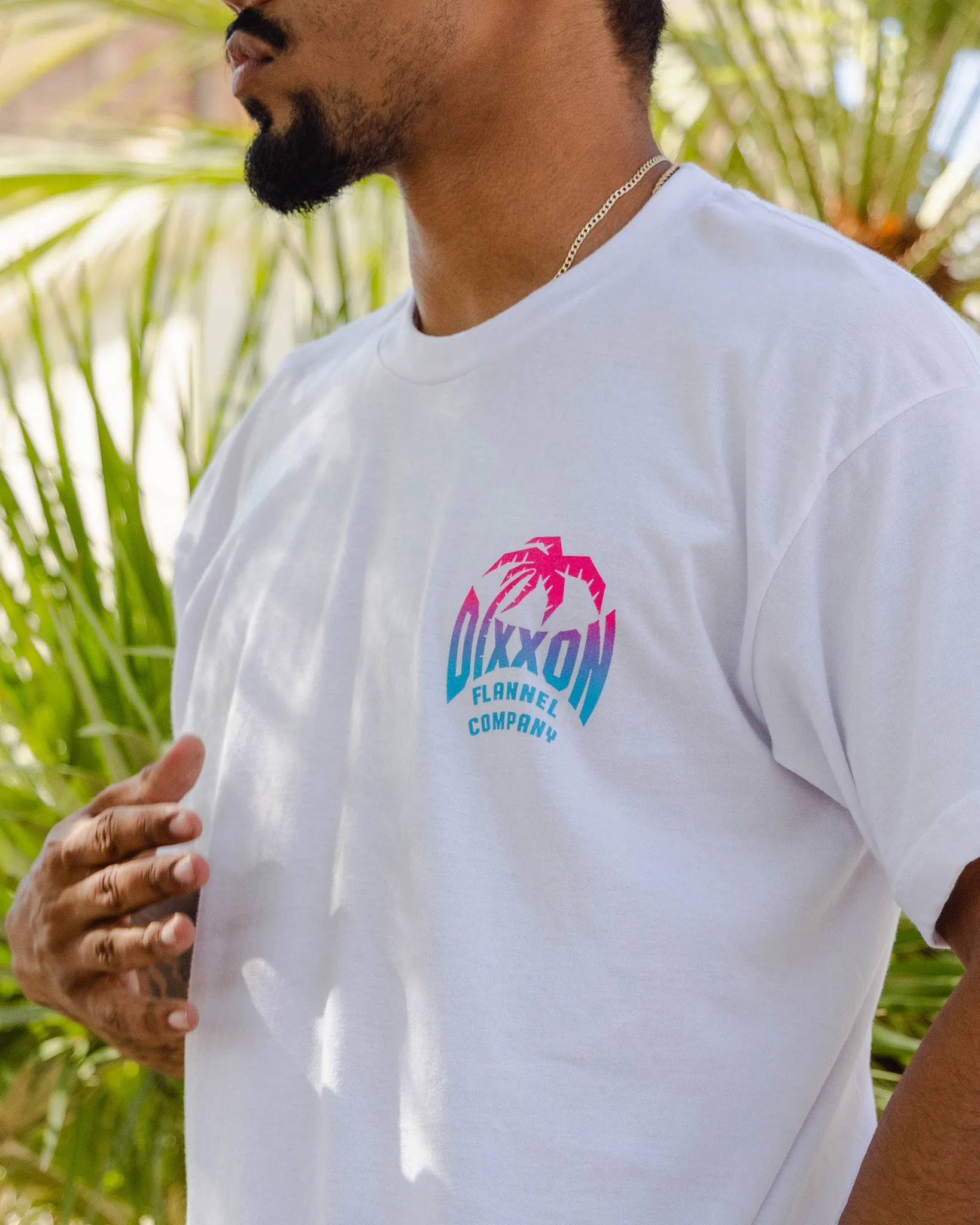 Neon Palm T-Shirt - White sold by Dixxon product image thumbnail 2