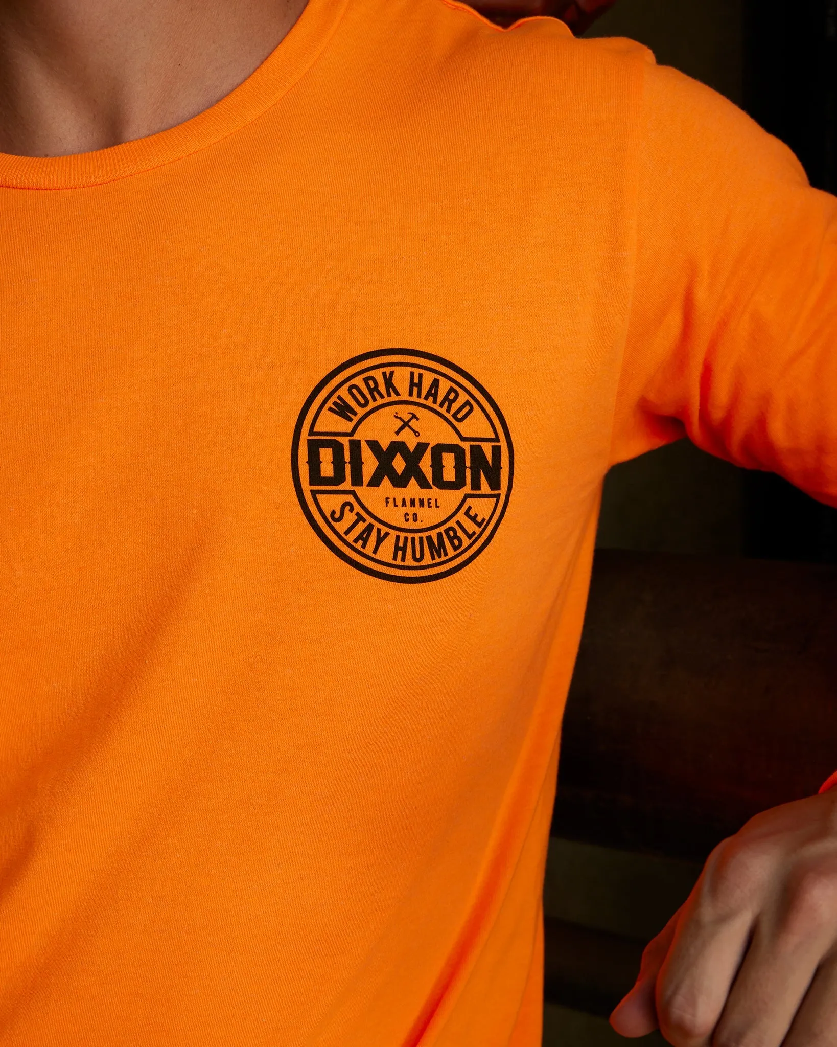 Corpo Hi Vis Long Sleeve T-Shirt - Orange sold by Dixxon product image thumbnail 2