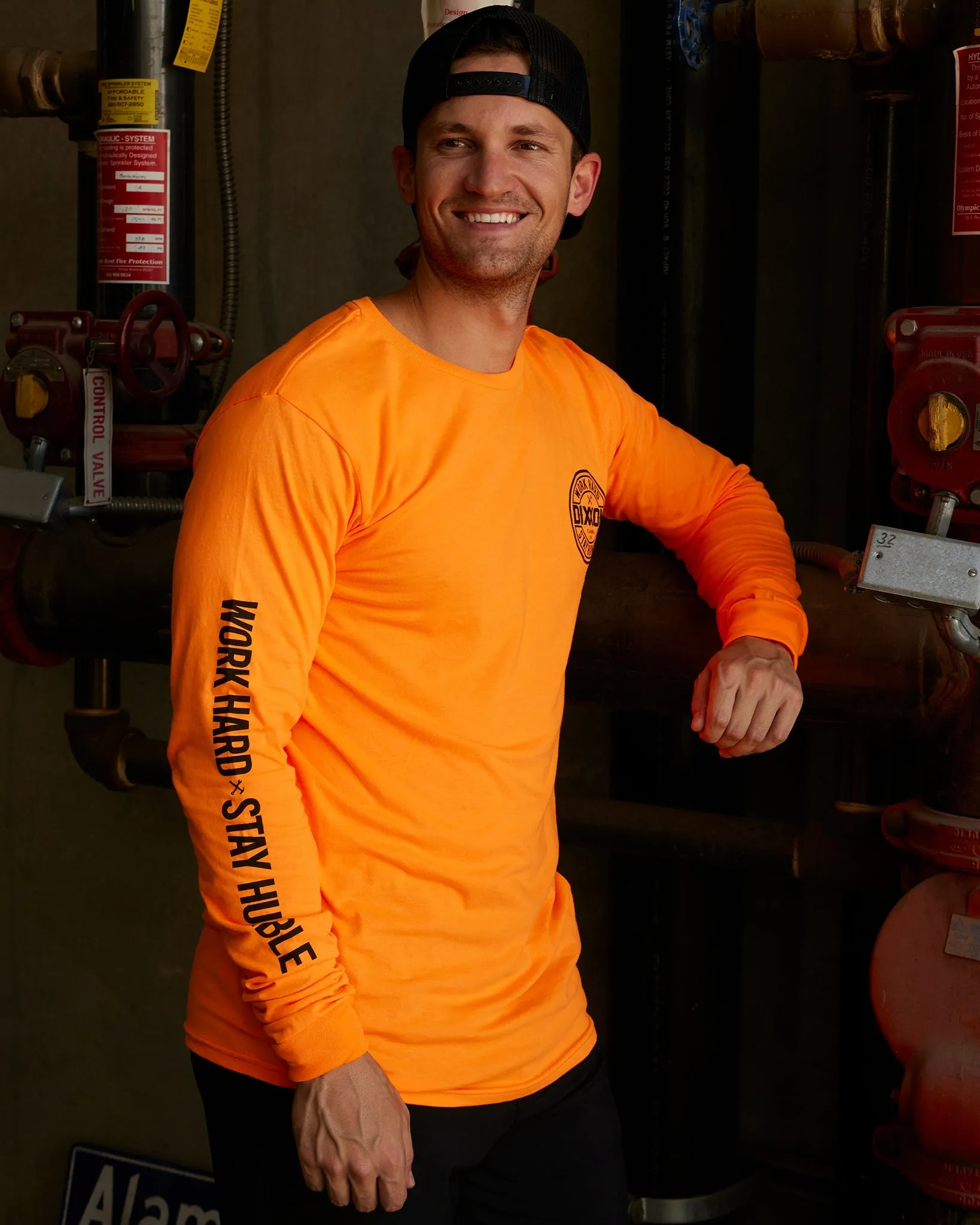 Corpo Hi Vis Long Sleeve T-Shirt - Orange sold by Dixxon product image thumbnail 3