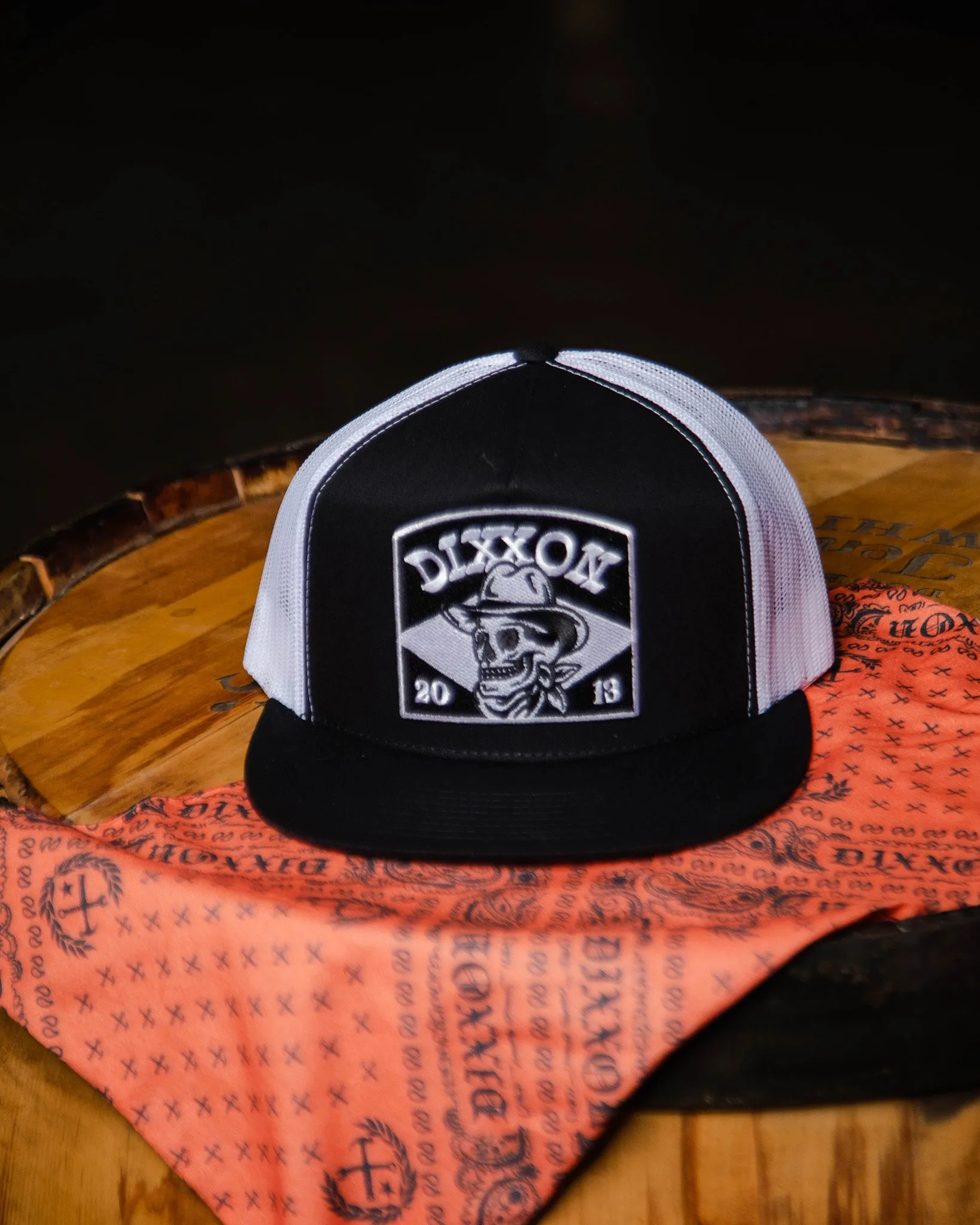 Vaquero Flat Bill Trucker Snapback - Black & White sold by Dixxon product image thumbnail 3