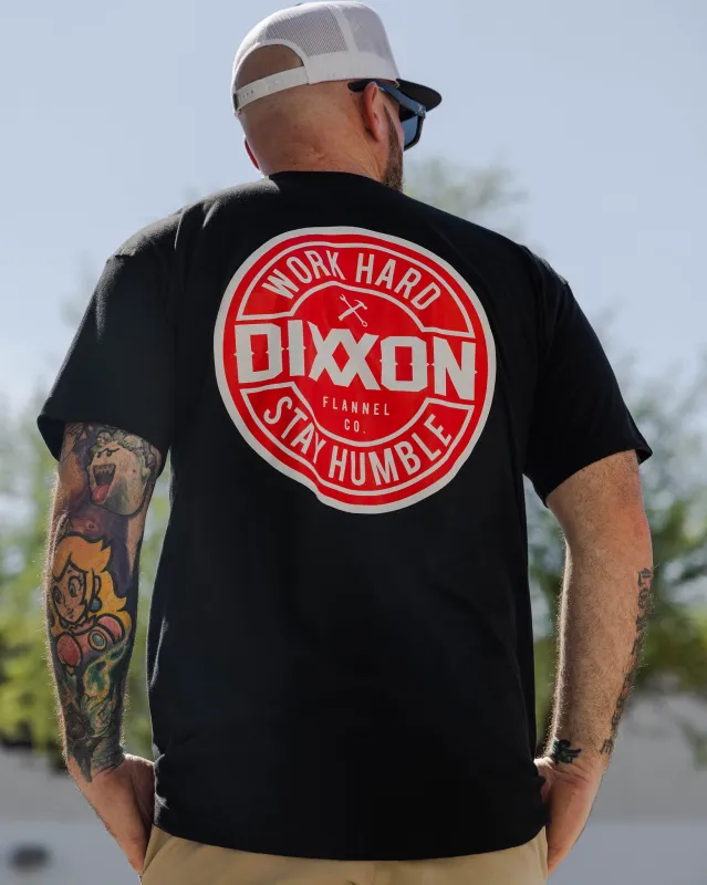 Red & White Corpo T-Shirt - Black sold by Dixxon