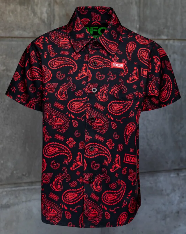 Youth Hankie Party Shirt - Black & Red sold by Dixxon