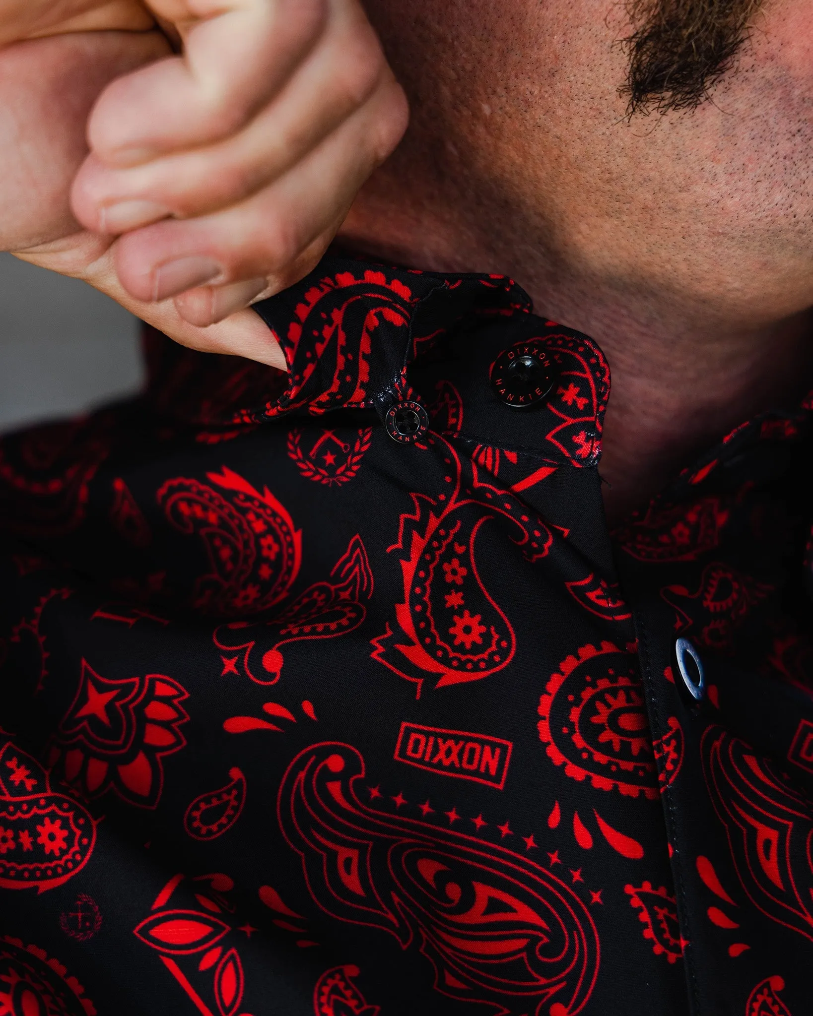 Hankie Party Shirt - Black & Red sold by Dixxon product image thumbnail 4