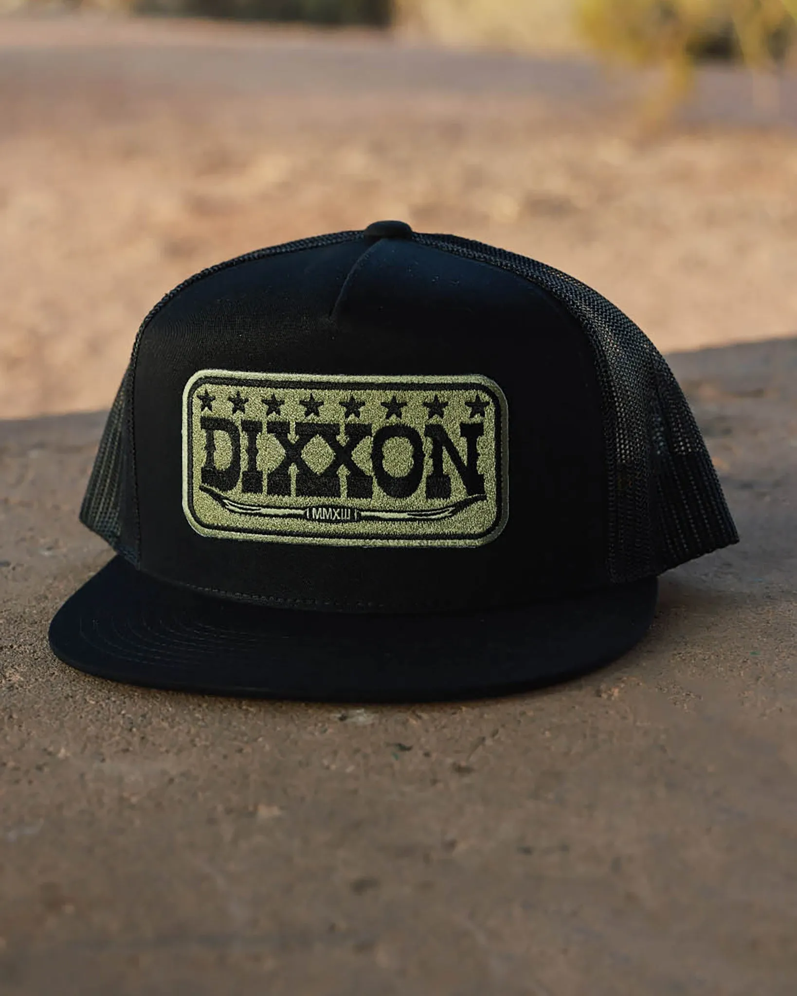 Longhorn Flat Bill Trucker Snapback - O.D. Green & Black sold by Dixxon