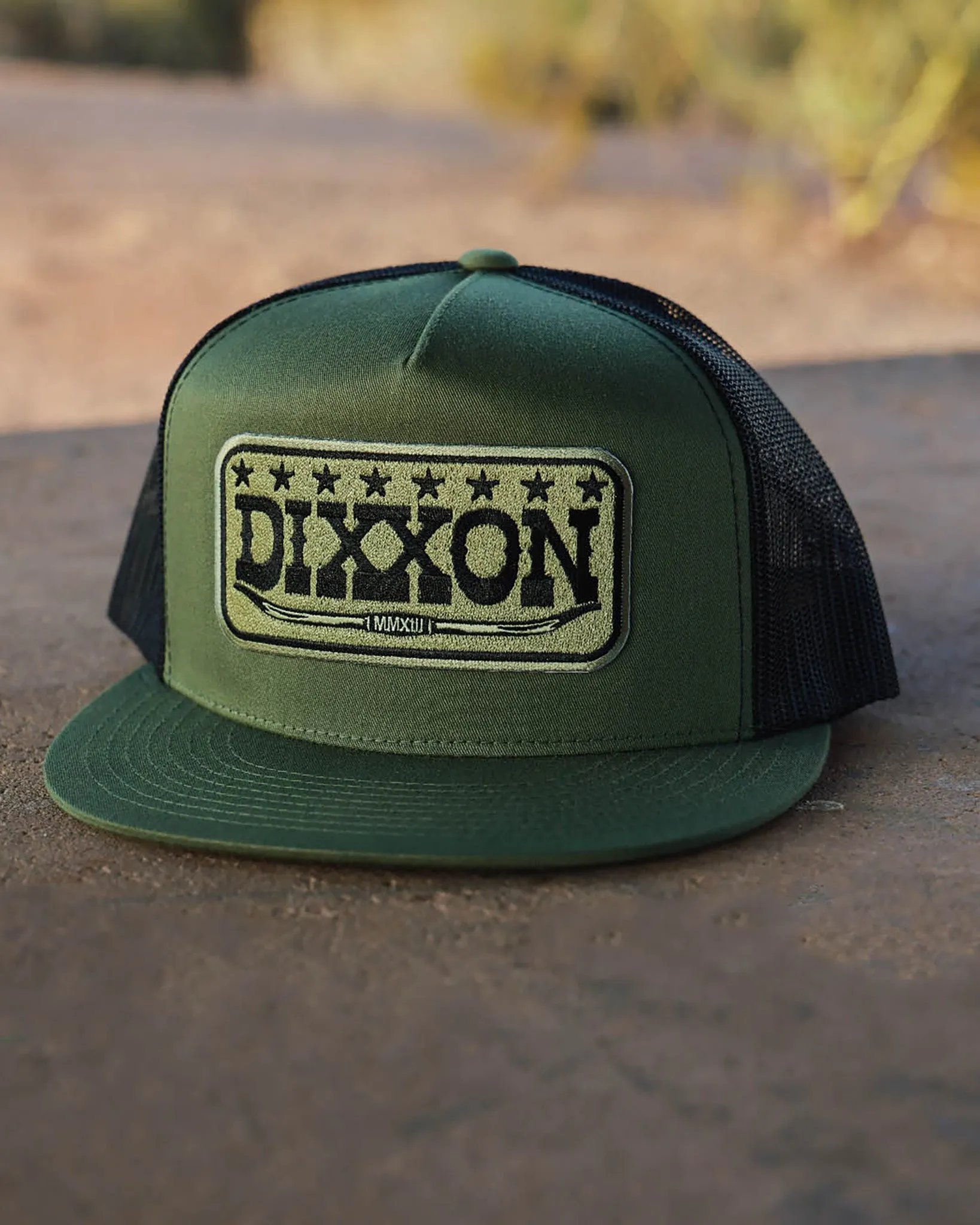 Longhorn Flat Bill Trucker Snapback - O.D. Green & Black sold by Dixxon product image thumbnail 2