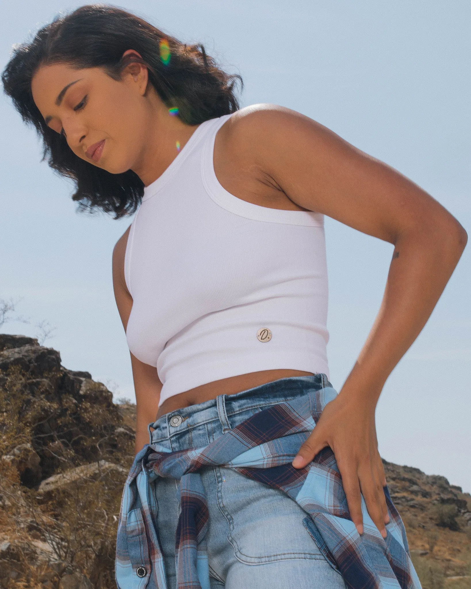 Women's Ribbed Tank - White - One Size sold by Dixxon product image thumbnail 4