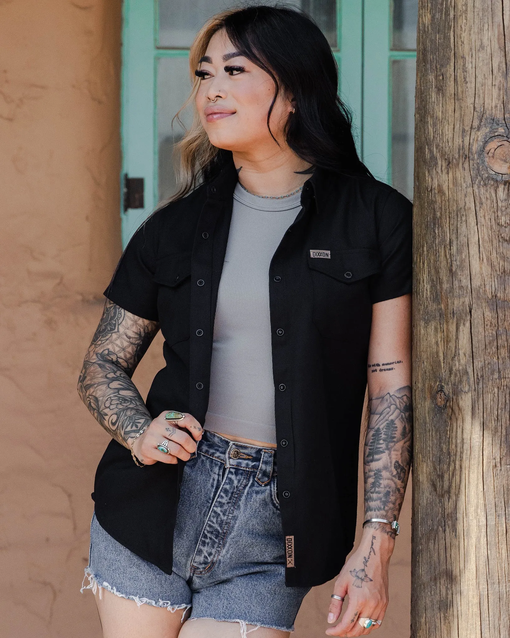 Women's Outlaw Short Sleeve Flannel sold by Dixxon