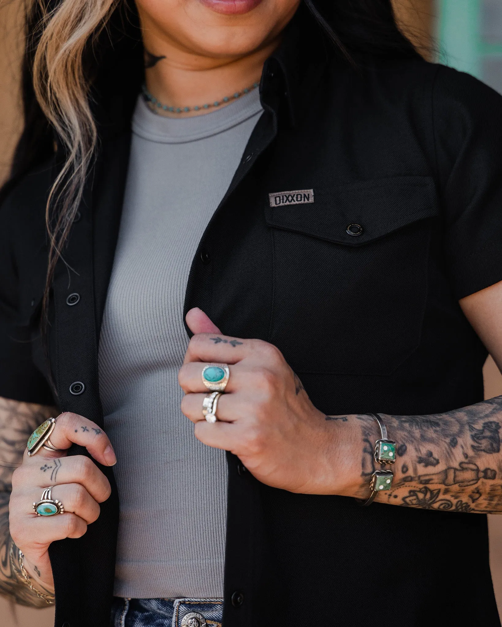 Women's Outlaw Short Sleeve Flannel sold by Dixxon product image thumbnail 4