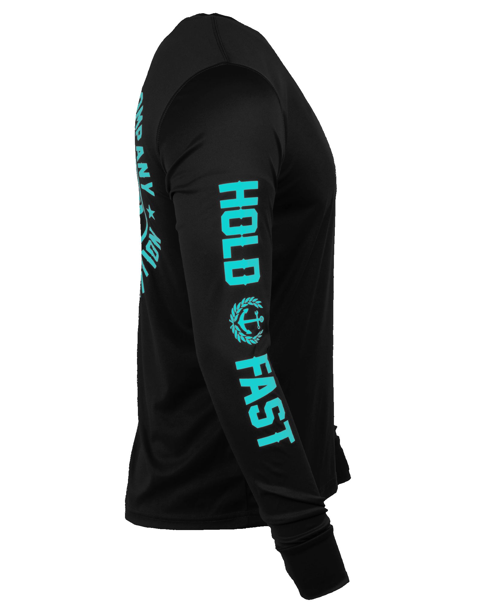 Salty Crest UV Long Sleeve T-Shirt - Black sold by Dixxon product image thumbnail 4